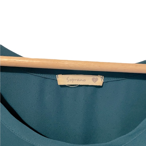 Teal Oversized Blouse Soprano Brand Size Small - Picture 3 of 5